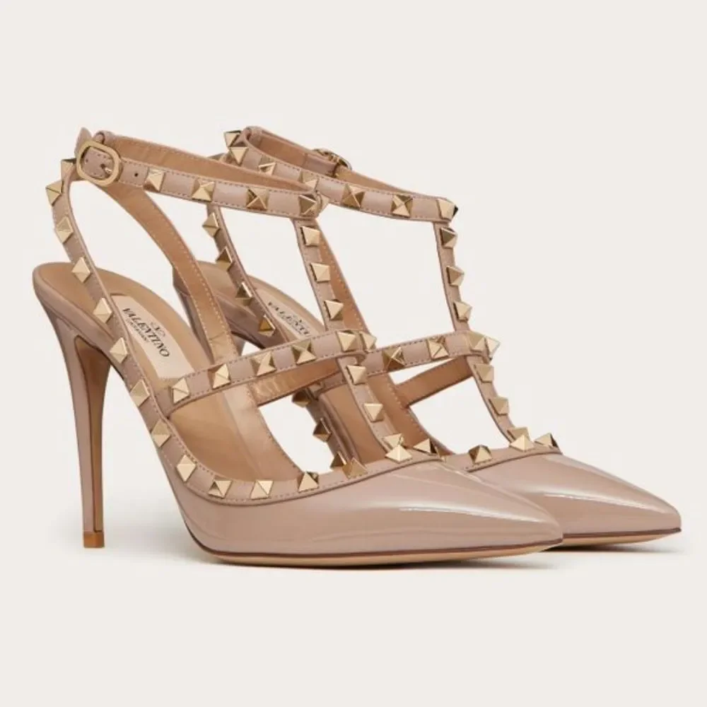 VALENTINO Nude Rockstud Cages Pump 100mm Size 39‎